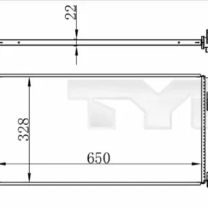 Chłodnica, układ chłodzenia silnika TYC 737-0073 Nowy