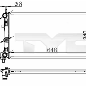 Chłodnica, układ chłodzenia silnika TYC 737-0074 Oferta czasowa