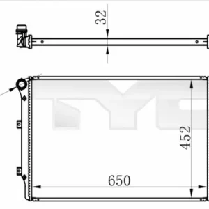 Bezpieczna płatność Chłodnica, układ chłodzenia silnika TYC 737-0077-R