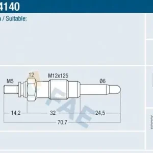 Okazja Świeca żarowa FAE 74140