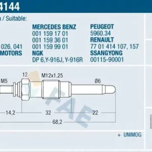 Świeca żarowa FAE 74144 Wyjątkowa oferta