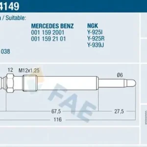 Bestseller Świeca żarowa FAE 74149