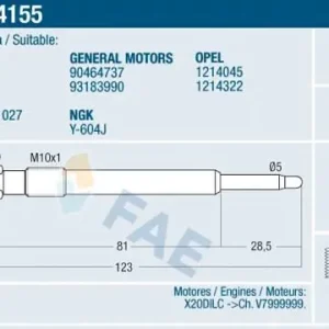 Szybka dostawa Świeca żarowa FAE 74155