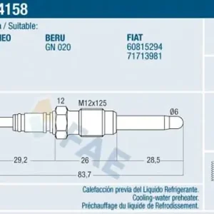 Hit cenowy Świeca żarowa FAE 74158
