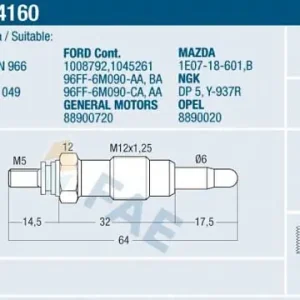 Świeca żarowa FAE 74160 Bezpieczne zakupy