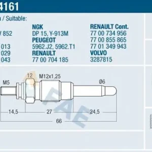 Świeca żarowa FAE 74161 Promocja