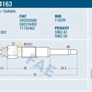 Bezpieczna płatność Świeca żarowa FAE 74163