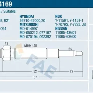 Wybór klientów Świeca żarowa FAE 74169