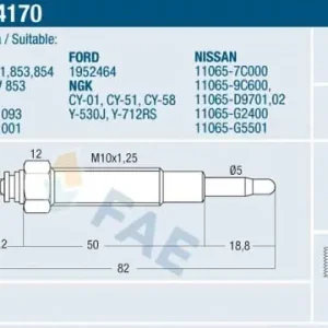 Świeca żarowa FAE 74170 Oferta limitowana