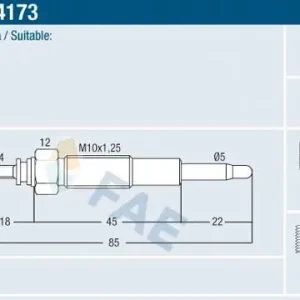 Rabat Świeca żarowa FAE 74173