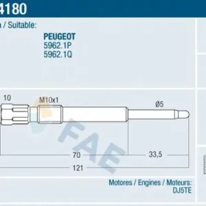 Świeca żarowa FAE 74180 Taniej