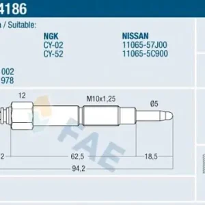 Niska cena Świeca żarowa FAE 74186