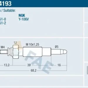 Świeca żarowa FAE 74193 Promocja