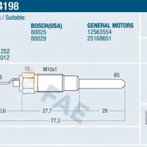 Świeca żarowa FAE 74198 Okazja