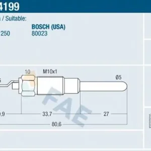 Najlepsza cena Świeca żarowa FAE 74199