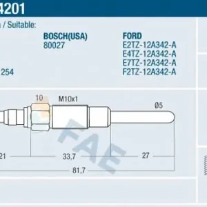 Świeca żarowa FAE 74201 Ograniczona ilość