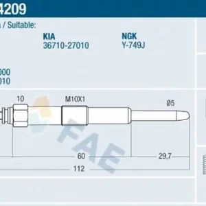 Świeca żarowa FAE 74209 Tylko dziś