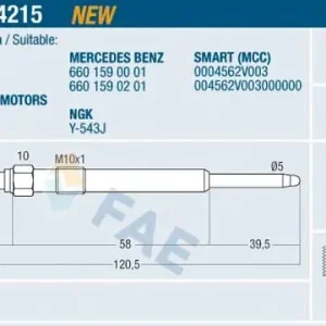 Tylko dziś Świeca żarowa FAE 74215