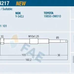 Świeca żarowa FAE 74217 Popularny