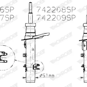 Wyprzedaż Amortyzator MONROE 742206SP