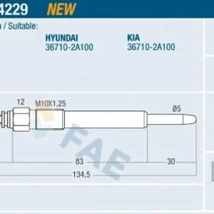 Świeca żarowa FAE 74229 Okazja