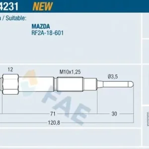 Nowy Świeca żarowa FAE 74231