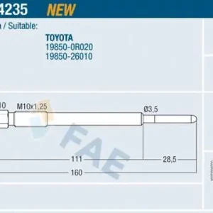 Wysoka jakość Świeca żarowa FAE 74235