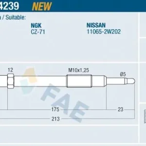 Zniżka Świeca żarowa FAE 74239