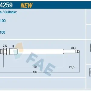 Wybór klientów Świeca żarowa FAE 74259