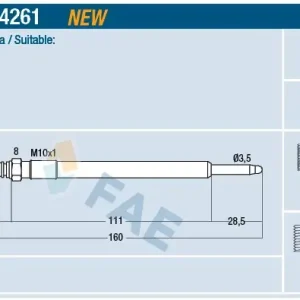 Świeca żarowa FAE 74261 Oferta