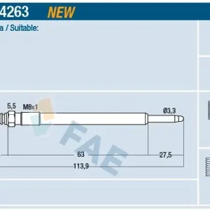Oferta limitowana Świeca żarowa FAE 74263