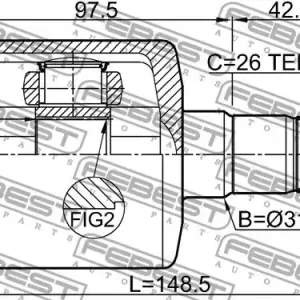 Cena promocyjna PRZEGUB WEW. VOLVO V40/V50 LE. 24X31X26