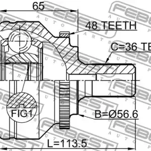 PRZEGUB ZEW. VOLVO V70/C70 27X57X36 ABS 48Z Ekspresowa dostawa