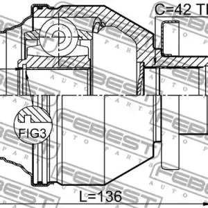 PRZEGUB WEW. VW T6 LE. 30X46.8X42 Super okazja