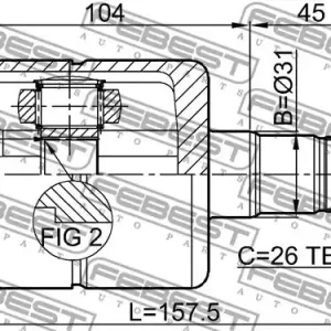 Zniżka PRZEGUB WEW. VW AUDI/SKODA 32X31X26