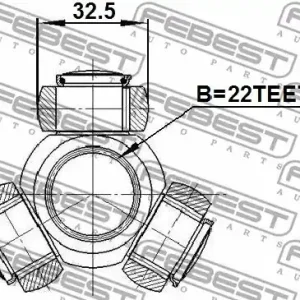 Szybka dostawa KRZYŻAK PRZEGUBU WEW. HYUNDAI I30 12- (TRIPOD) 22Z/32,5MM