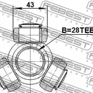 KRZYŻAK PRZEGUBU WEW. FORD MONDEO IV/S-MAX 28Z/43,1MM (TRIPOD) Super okazja