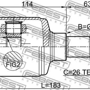 PRZEGUB WEW. FORD TRANSIT CONNECT LE. 26X40X26 Do wyczerpania zapasów