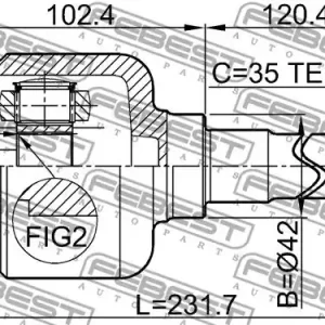 PRZEGUB WEW. FORD MONDEO 00- LE. 33X42X35 Niska cena