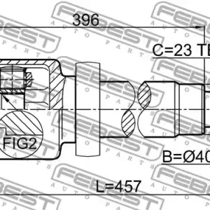 PRZEGUB WEW. FORD FOCUS II/C-MAX 23X40X23 Do wyczerpania zapasów