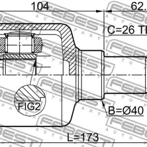 PRZEGUB WEW. FOCUS II/C-MAX LE. 32X40X26 Darmowa dostawa