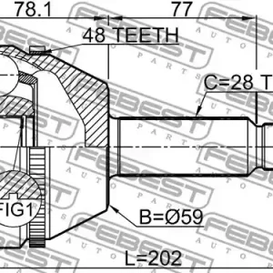 Oferta czasowa PRZEGUB ZEW. FORD TRANSIT 06- 31X59X28 ABS 48Z