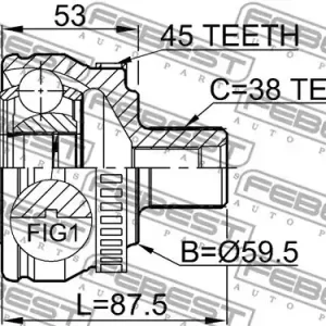 Nie przegap PRZEGUB ZEW. AUDI 1,8/2,0TFSI 2,0TDI 08- 25ZX76,5X42Z