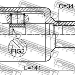 Premium PRZEGUB WEW. DB KLASA S (W220) 4 MATIC 27X37,5X34 LE.