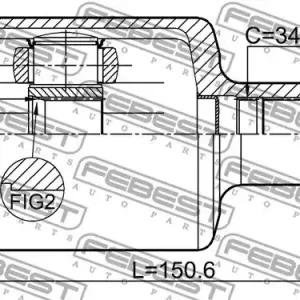 PRZEGUB WEW. DB X204 GLK LE. 25X38.2X34 Szybka wysyłka
