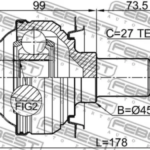 Dostępne od ręki PRZEGUB WEW. DB W212 30X45X27 TYLNA OŚ
