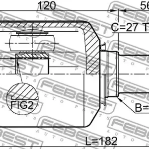 PRZEGUB WEW. DB KLASA A (W169/W245) 25X37,9X27 LE. CVT Oferta czasowa