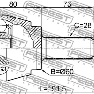 Sprawdź teraz PRZEGUB ZEW. SSANGYONG REXTON 34X60X28
