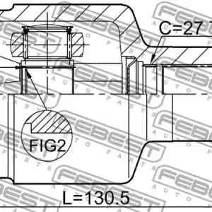 Szybka wysyłka PRZEGUB WEW. SSANG YONG 34X47,7X27