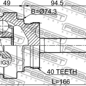 Wybór klientów PRZEGUB ZEW. SSANGYONG ACTYON 06- 29X74.5 ABS 40Z